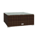 7 Pcs Garden Lounge With Cushions Poly Rattan Brown