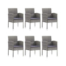 7 Piece Garden Dining Set Anthracite And Grey Poly Rattan