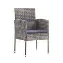 7 Piece Garden Dining Set Anthracite And Grey Poly Rattan