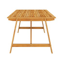 7 Piece Garden Dining Set Brown