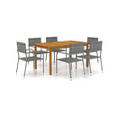 Grey 7 Piece Garden Dining Set