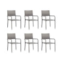 7 Piece Garden Dining Set Poly Rattan Anthracite And Grey