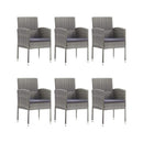 7 Piece Anthracite And Grey Garden Dining Set Poly Rattan