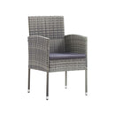 7 Piece Anthracite And Grey Garden Dining Set Poly Rattan