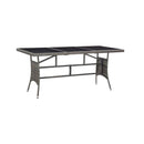 7 Piece Anthracite And Grey Garden Dining Set Poly Rattan