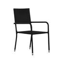 Poly Rattan Black 7 Piece Garden Dining Set