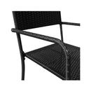 Poly Rattan Black 7 Piece Garden Dining Set