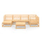 7 Piece Garden Lounge Set Solid Pinewood