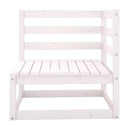 7 Piece Garden Lounge Set White Solid Pinewood