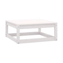 7 Piece Garden Lounge Set White Solid Pinewood