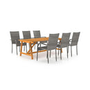 7 Piece Grey Garden Dining Set