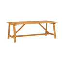 7 Piece Grey Garden Dining Set Solid Acacia Wood