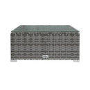 7 Piece Grey Outdoor Patio Lounge With Cushions Poly Rattan