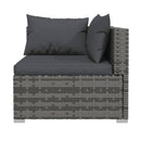 7 Piece Grey Outdoor Patio Lounge With Cushions Poly Rattan
