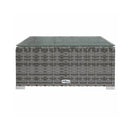 7 Piece Grey Outdoor Patio Lounge With Cushions Poly Rattan