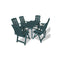 7 Piece Outdoor Dining Set Plastic Green