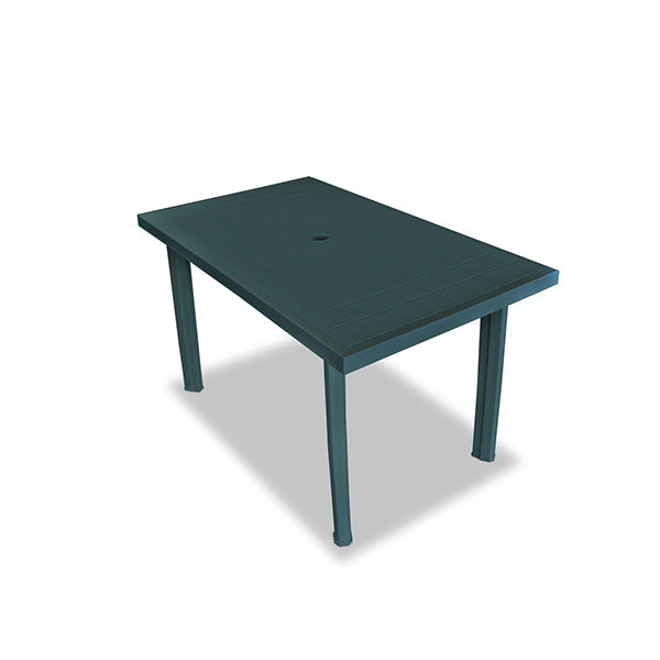 7 Piece Outdoor Dining Set Plastic Green