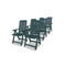 7 Piece Outdoor Dining Set Plastic Green