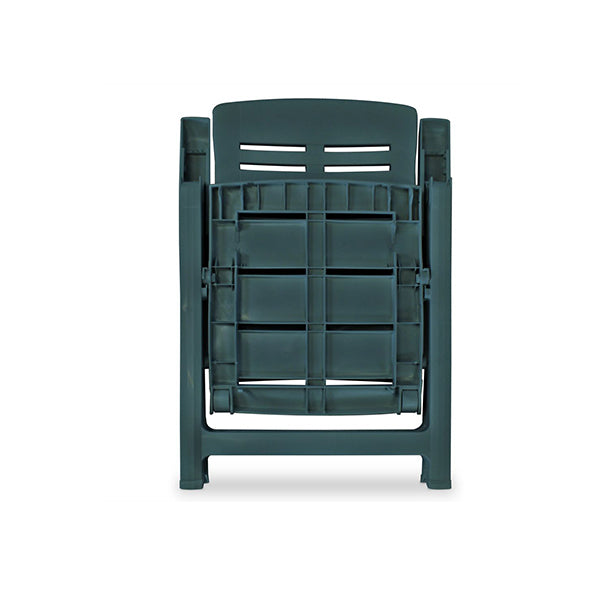 7 Piece Outdoor Dining Set Plastic Green