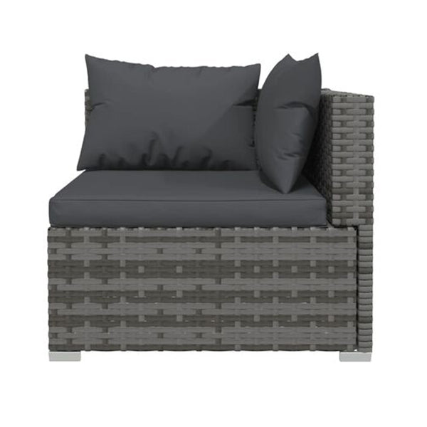 7 Piece Outdoor Patio Lounge With Cushions Poly Rattan