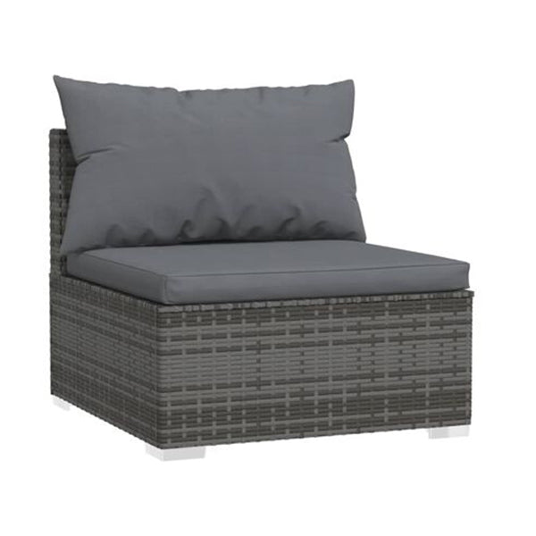 7 Piece Outdoor Patio Lounge With Cushions Poly Rattan