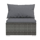 7 Piece Outdoor Patio Lounge With Cushions Poly Rattan