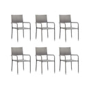 7 Piece Poly Rattan Anthracite And Grey Garden Dining Set