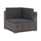7 Piece Poly Rattan Garden Lounge Set With Cushions Grey
