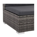 7 Piece Poly Rattan Garden Lounge Set With Cushions Grey