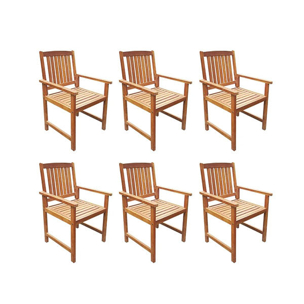 7 Piece Outdoor Dining Set Solid Acacia Wood