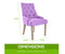 French Provincial Oak Leg Chair AMOUR - Violet