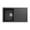 860X500Mm Single Bowl With Drainer Board Granite Kitchen Laundry Sink