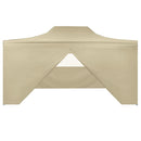 Pop-Up Marquee With 4 Side Walls 3 x 4.5 M Cream White