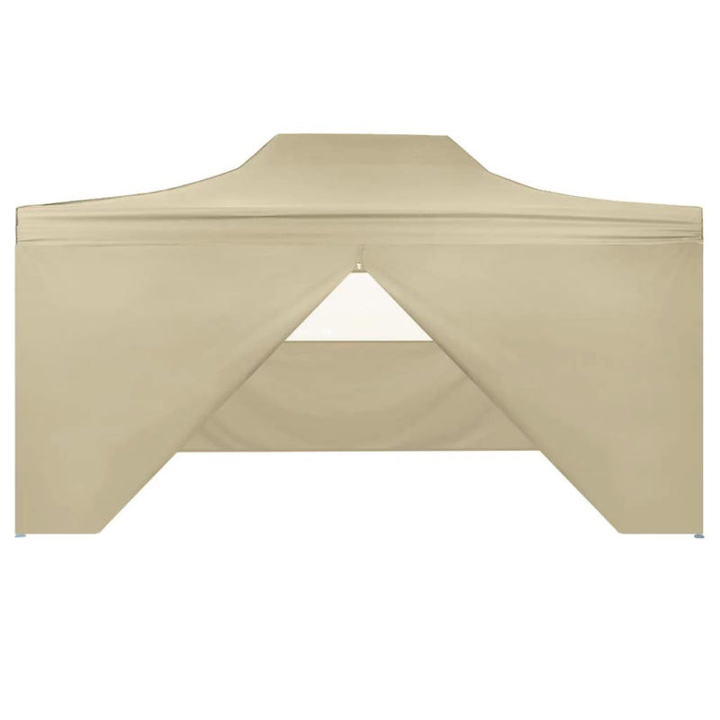 Pop-Up Marquee With 4 Side Walls 3 x 4.5 M Cream White