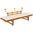 Outdoor Sun Bed/Garden Bench Solid Acacia Wood 190 x 66 x 75 Cm