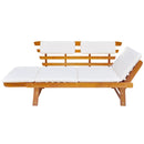 Outdoor Sun Bed/Garden Bench Solid Acacia Wood 190 x 66 x 75 Cm