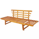 Outdoor Sun Bed/Garden Bench Solid Acacia Wood 190 x 66 x 75 Cm