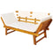 Outdoor Sun Bed/Garden Bench Solid Acacia Wood 190 x 66 x 75 Cm