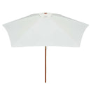 Parasol 270 x 270 Cm Wooden Pole Cream White