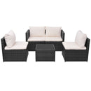 Garden Sofa Set Poly Rattan Black 13 Pieces
