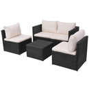 Garden Sofa Set Poly Rattan Black 13 Pieces