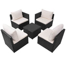 Garden Sofa Set Poly Rattan Black 13 Pieces
