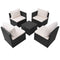 Garden Sofa Set Poly Rattan Black 13 Pieces