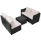 Garden Sofa Set Poly Rattan Black 13 Pieces