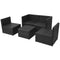 Garden Sofa Set Poly Rattan Black 13 Pieces