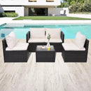 Garden Sofa Set Poly Rattan Black 13 Pieces
