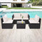 Garden Sofa Set Poly Rattan Black 13 Pieces