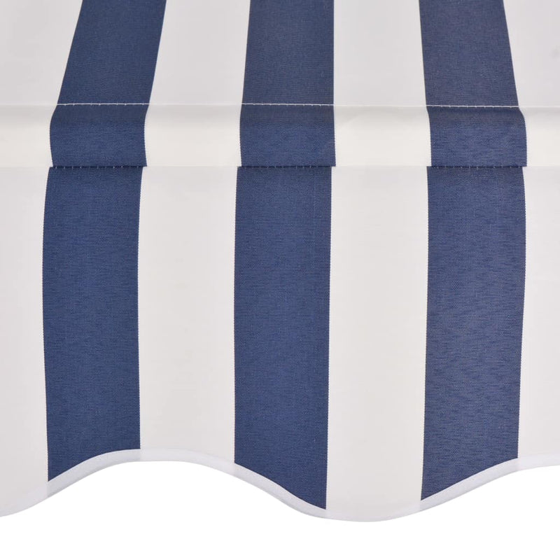 Manual Retractable Awning 200 Cm Blue And White Stripes
