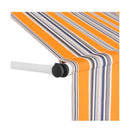 Manual Retractable Awning 200 Cm Yellow And Blue Stripes