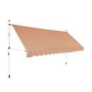 Manual Retractable Awning 350 Cm Yellow And Blue Stripes